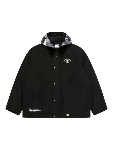 AAPE BY *A BATHING APE® camouflage-pattern hooded jacket Black ADN7737XXP
