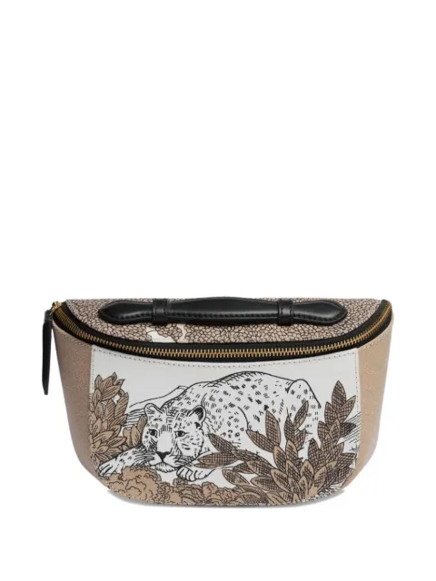 Inoui Editions animal-print top-handle cross body bag Neutrals MA22GH01