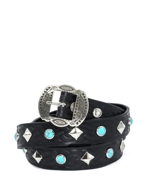 Htc Los Angeles Laurel studded braided belt Black 25WHTCI013