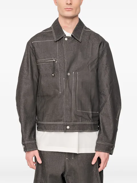 Joe Chia zip-pocket denim jacket Grey MAZJACKET