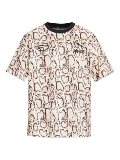 PUMA animal print logo t-shirt Neutrals 63523936