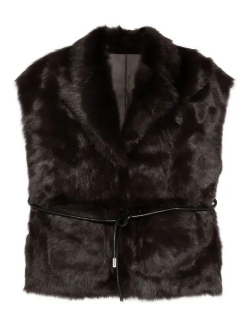 Arma belted reversible gilet Brown 114L25610102