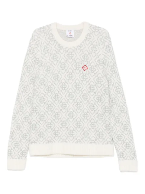 Casablanca patterned logo sweater White MAW25KW104101