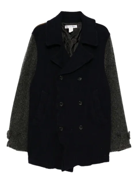 Comme Des Garçons Shirt contrast panelled coat Blue FPC502051