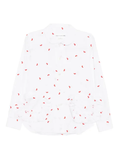 Comme Des Garçons Girl ruffled-pocket shirt White NPB015051