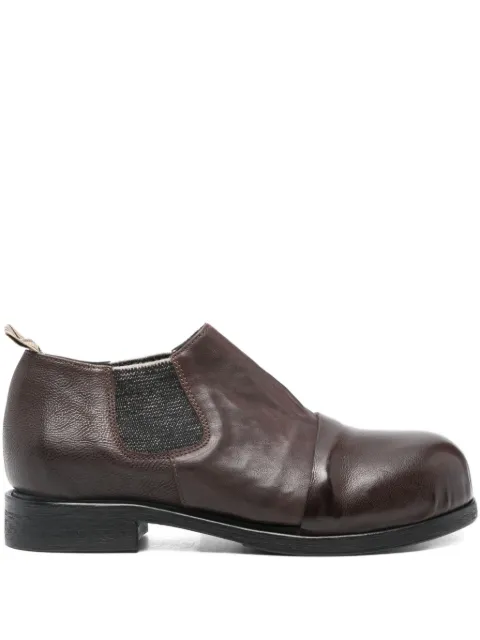Ziggy Chen pull-tab panelled boots Brown OW2533001