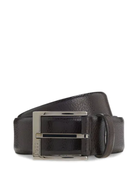 BOSS textured buckle belt Brown 50553210