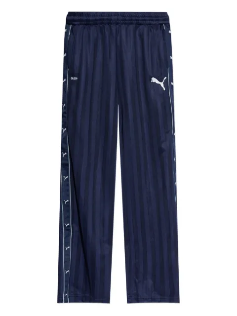PUMA x Guizio striped logo-print pants Blue 63256106