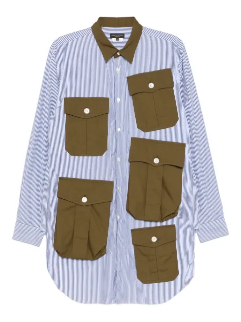 Comme des Garçons Homme Plus box-pleat pocket shirt Blue PPB003051