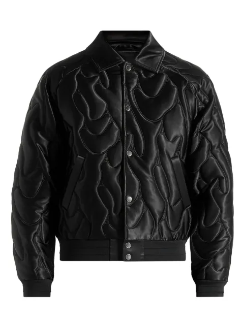 Manière De Voir Ugo satin embroidered jacket Black MAN3160