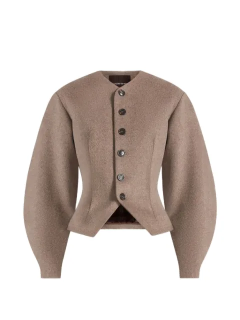 Manière De Voir Aya wool hourglass jacket Neutrals WMN4454