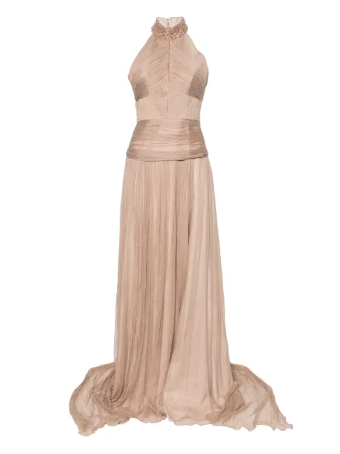 M.Marquise Irene bead-embellished gown Neutrals IRENEBEIGE