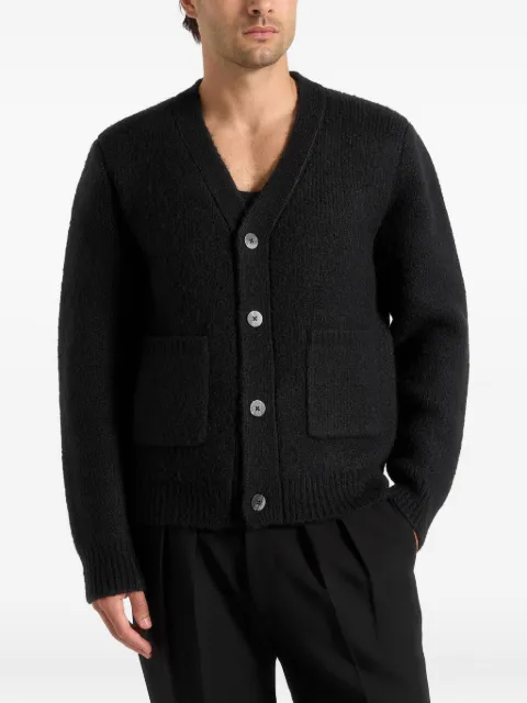 Manière De Voir KW002 wool knit cardigan Black MAN31741
