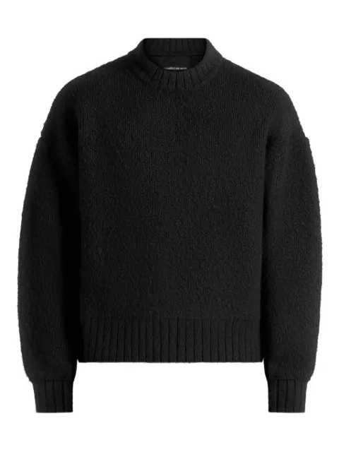 Manière De Voir KW001 brushed wool knit jumper Black MAN3150