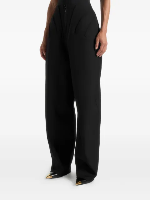 Manière De Voir Rena high waisted corset sculptural trousers Black WMN4303