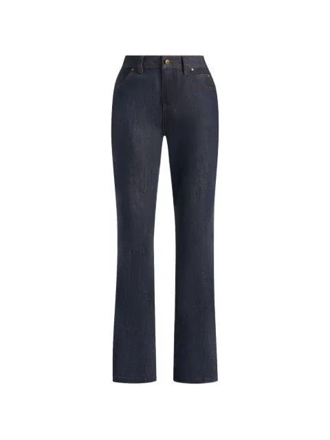 Manière De Voir Abbie in indigo stacked-fit and flare jeans Blue WMN4250