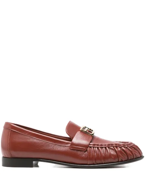 FENDI baguette leather loafers Red 8D8756NBA
