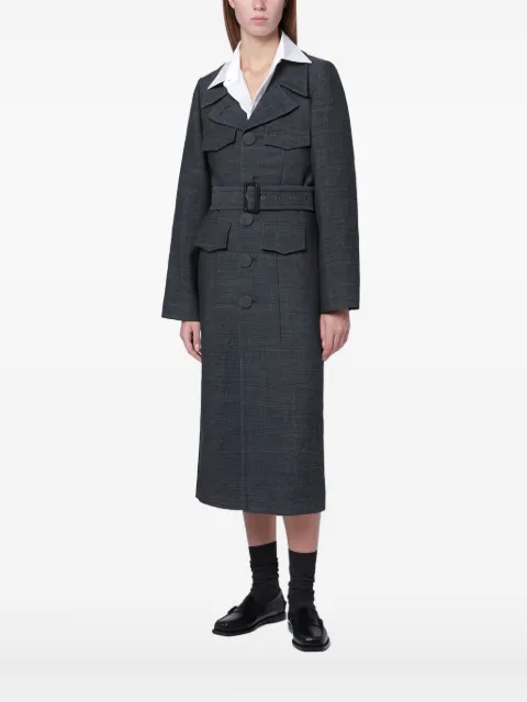 Namacheko belted single-breasted coat Grey NW25211W