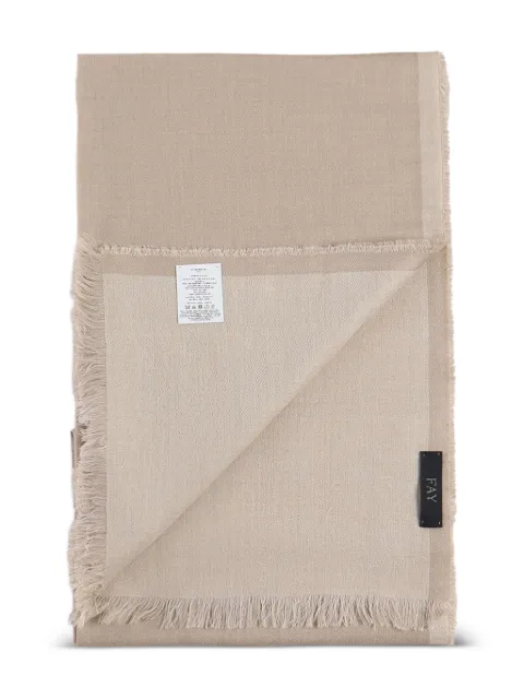 Fay fringed scarf Neutrals NSMF2511410XVS