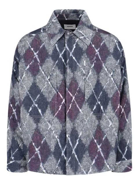 Bonsai diamond texture shirt jacket Grey AW25SH002002