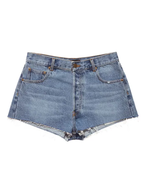Mainless frayed denim shorts Blue M1016BLUE