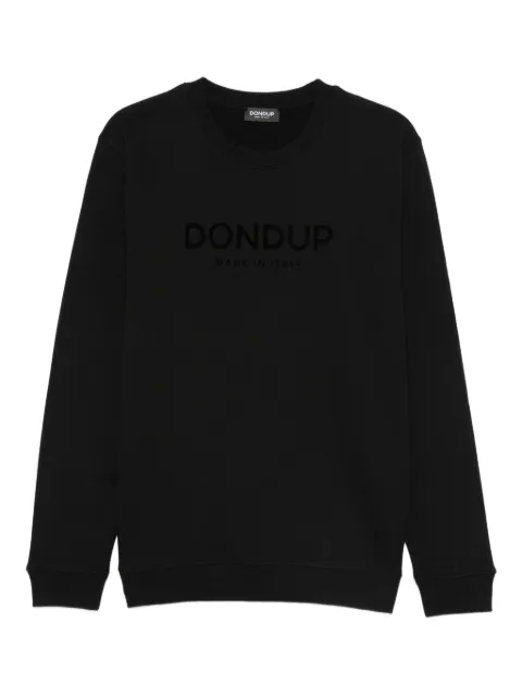DONDUP flocked-logo sweatshirt Black UF641KF0196ULO7