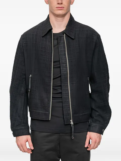 Joe Chia Maul zipped overshirt Black MAULWOOLJACKET