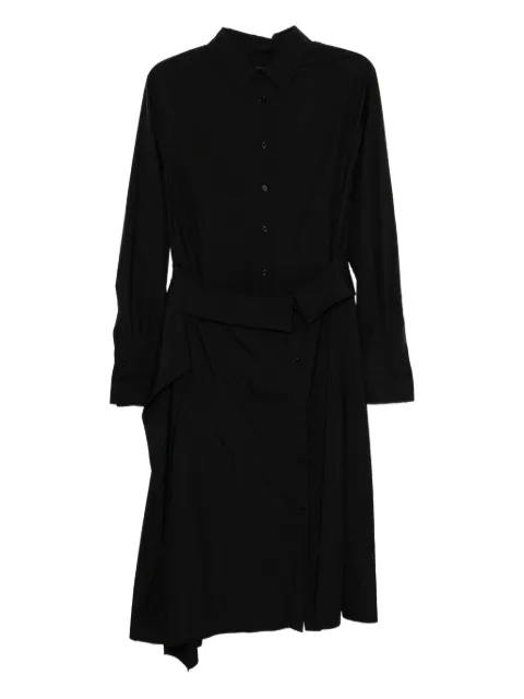 Juun.J belted-waist shirt dress Black JW5X71W01