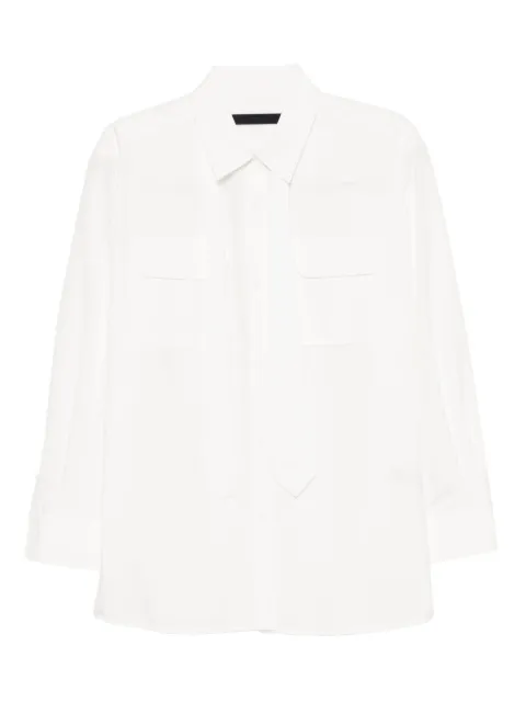 Juun.J detachable-scarf blouse White JW5X64W51