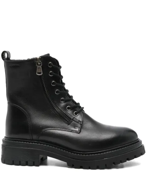 Geox zip-up combat boots Black D36HRK00043C9999