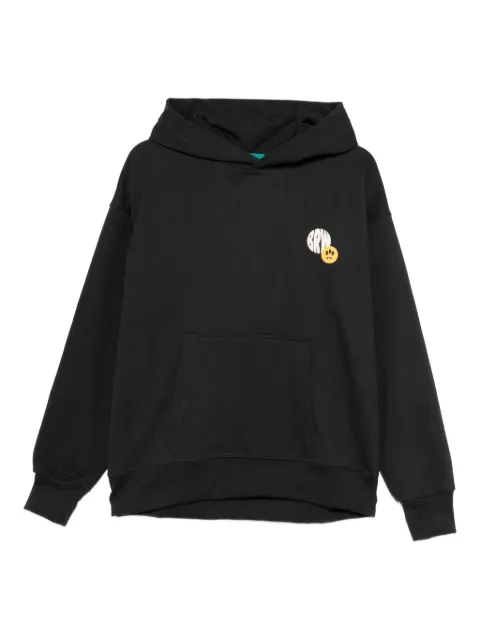 BARROW graphic-print hood hoodie Black F5BWUAHS125