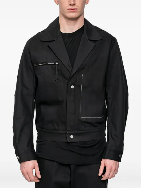 Joe Chia Maz zip-detail denim jacket Black MAZDENIMJACKET