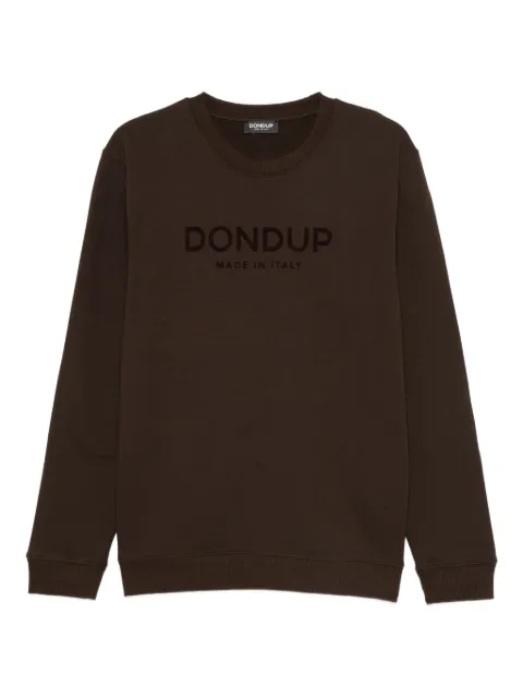 DONDUP flocked-logo sweatshirt Brown UF641KF0196ULO7