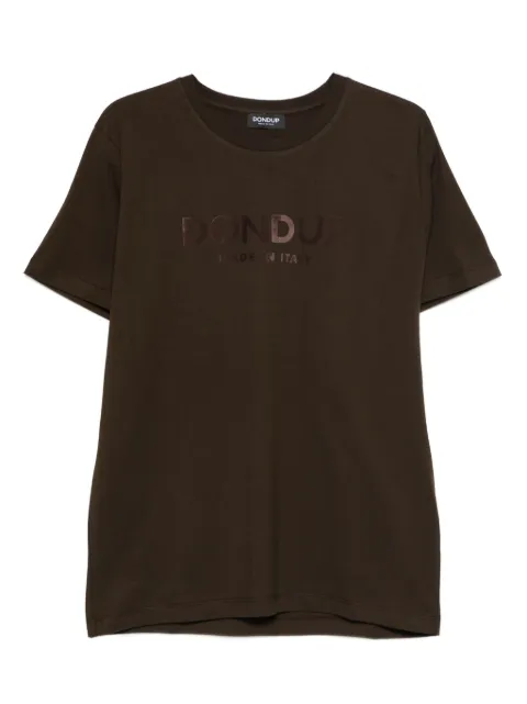 DONDUP logo-print T-shirt Brown US198JF0309ULO7DUW25737