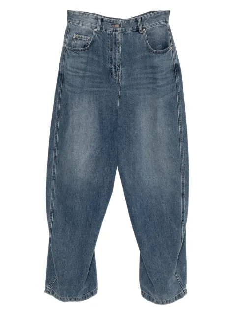 Juun.J adjustable-strap wide-leg jeans Blue JW5X21W53