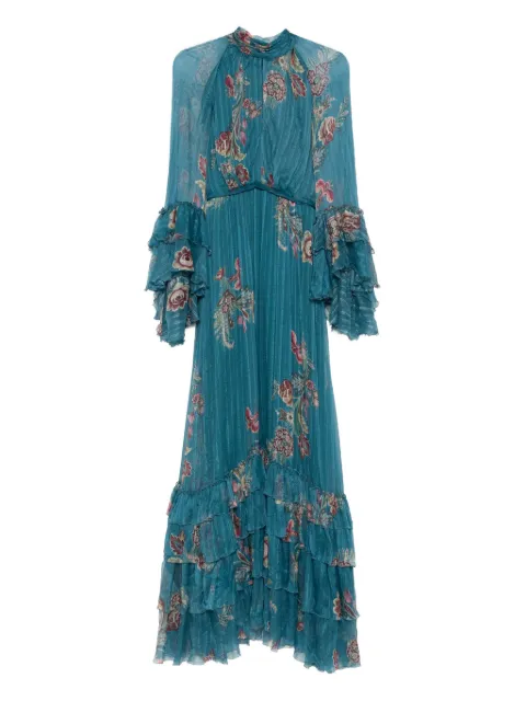 ETRO ruffled floral-print maxi dress Blue WRHA041999SA1J0