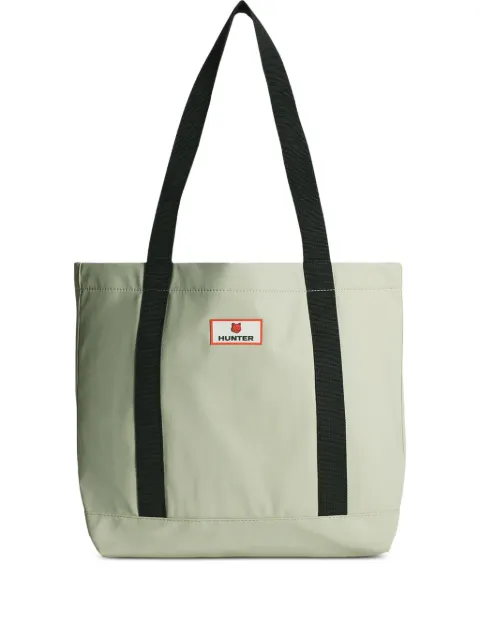 Maison Kitsuné x Hunter logo-patch tote bag Green HXRU0069252