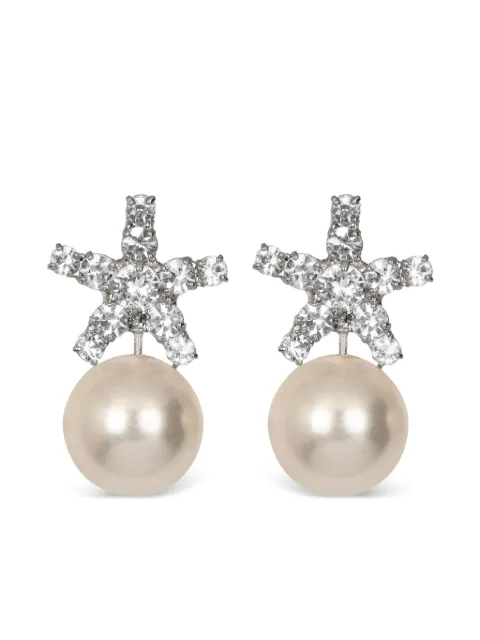 Jennifer Behr Novella crystal pearl earrings Silver 50RA131CRYSTALPEARL