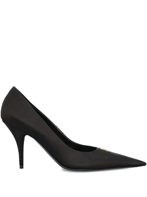 Balenciaga 90mm leather heeled pumps Black 845407W0WMV