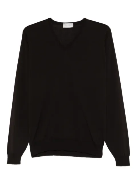 John Smedley Blenheim V-neck knitwear Brown BLENHEIM