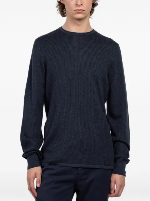 rag & bone Gregory waffle-knit sweater Blue RH3225F6MWLNAVY