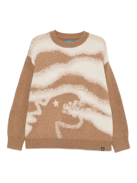 SPORT b. by agnès b. Dino-print jumper Brown 1677QF4C