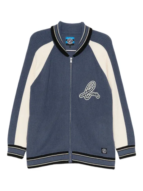 SPORT b. by agnès b. logo-embroidered cardigan Blue 1674QF5A