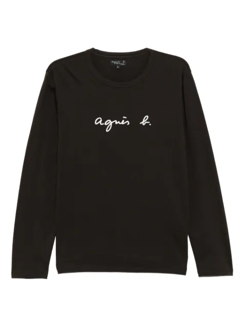 agnès b. logo-print T-shirt Brown ECI2S137