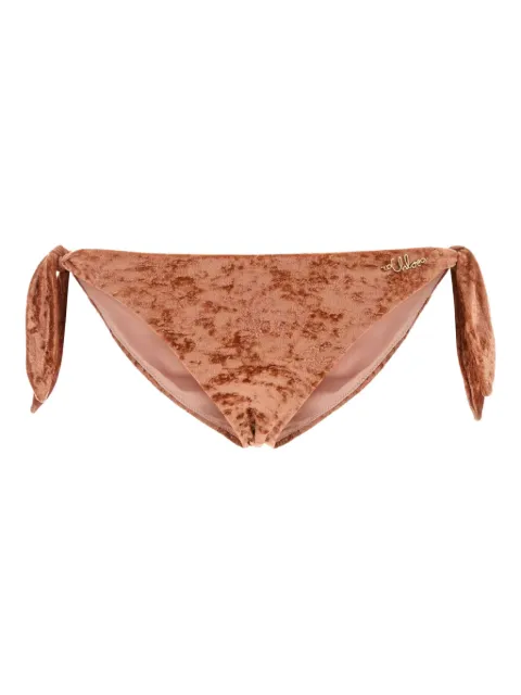 Chloé stretch velvet bikini slip Orange CH25AMB29474