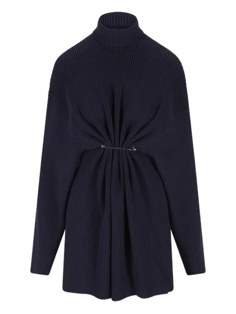 Balenciaga Safety Pin knitted mini dress Blue 850028T1759