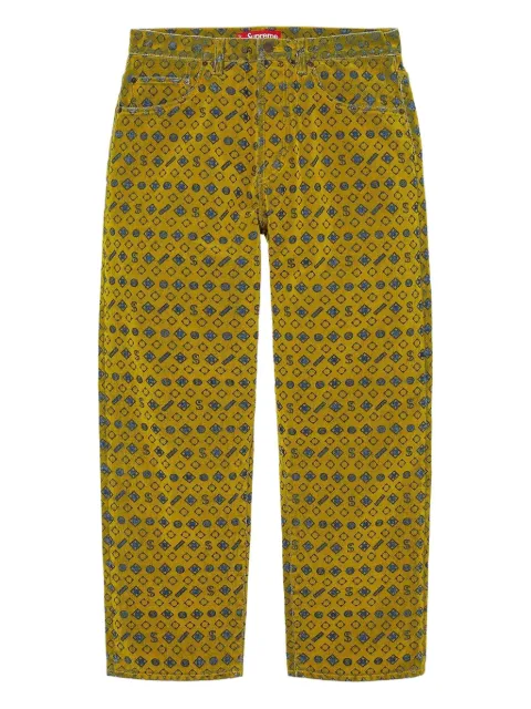 Supreme flocked jeans Yellow SU26012