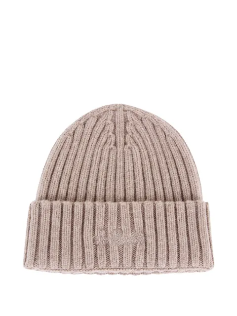 MC2 Saint Barth wool beanie hat Neutrals WENG027