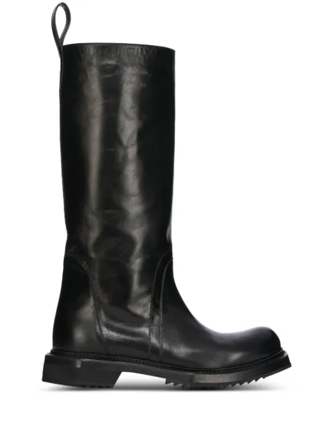 Rick Owens Cyclops leather knee-high boots Black RP01E7837LGT
