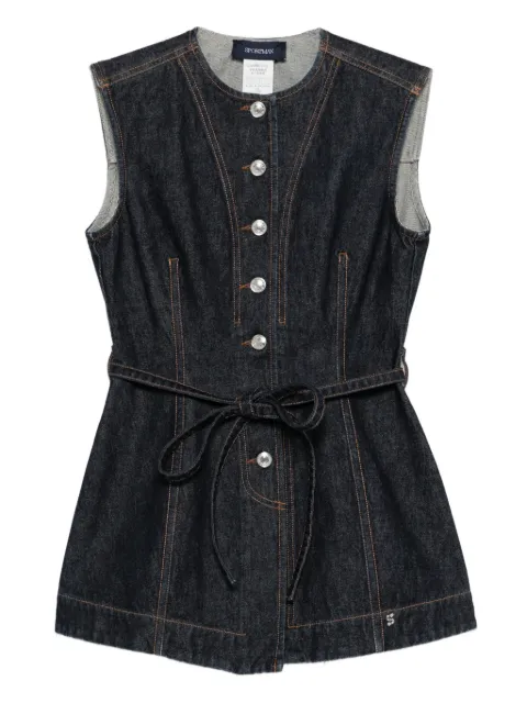 Sportmax belted denim top Blue 2612161015600